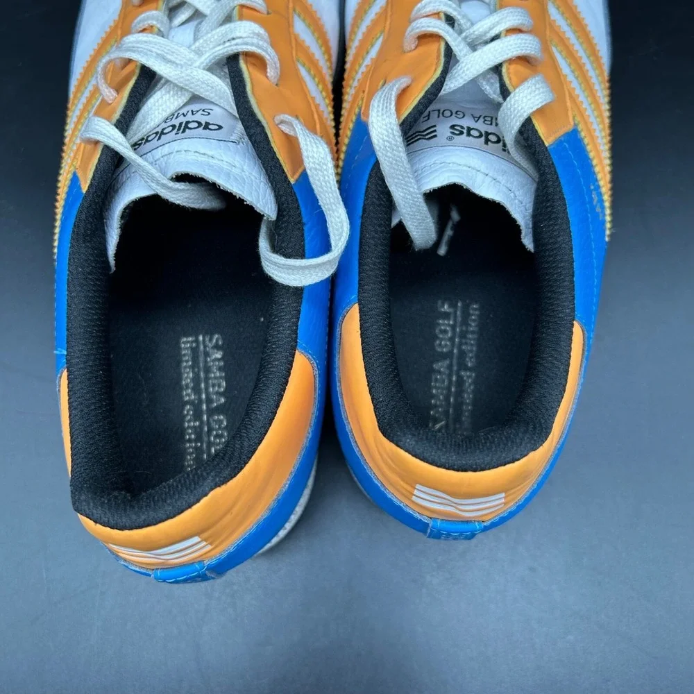 Adidas Samba Golf 671603 Limited Edition Blue Orange White Men 12 See Descriptio